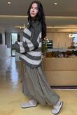 Big Softie Block Stripe Cobain Knit Khaki